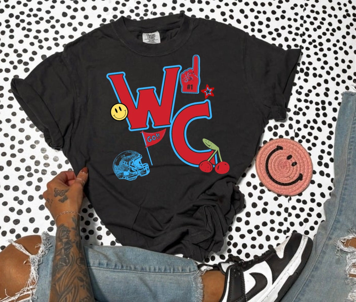 WC doodle Black Tee