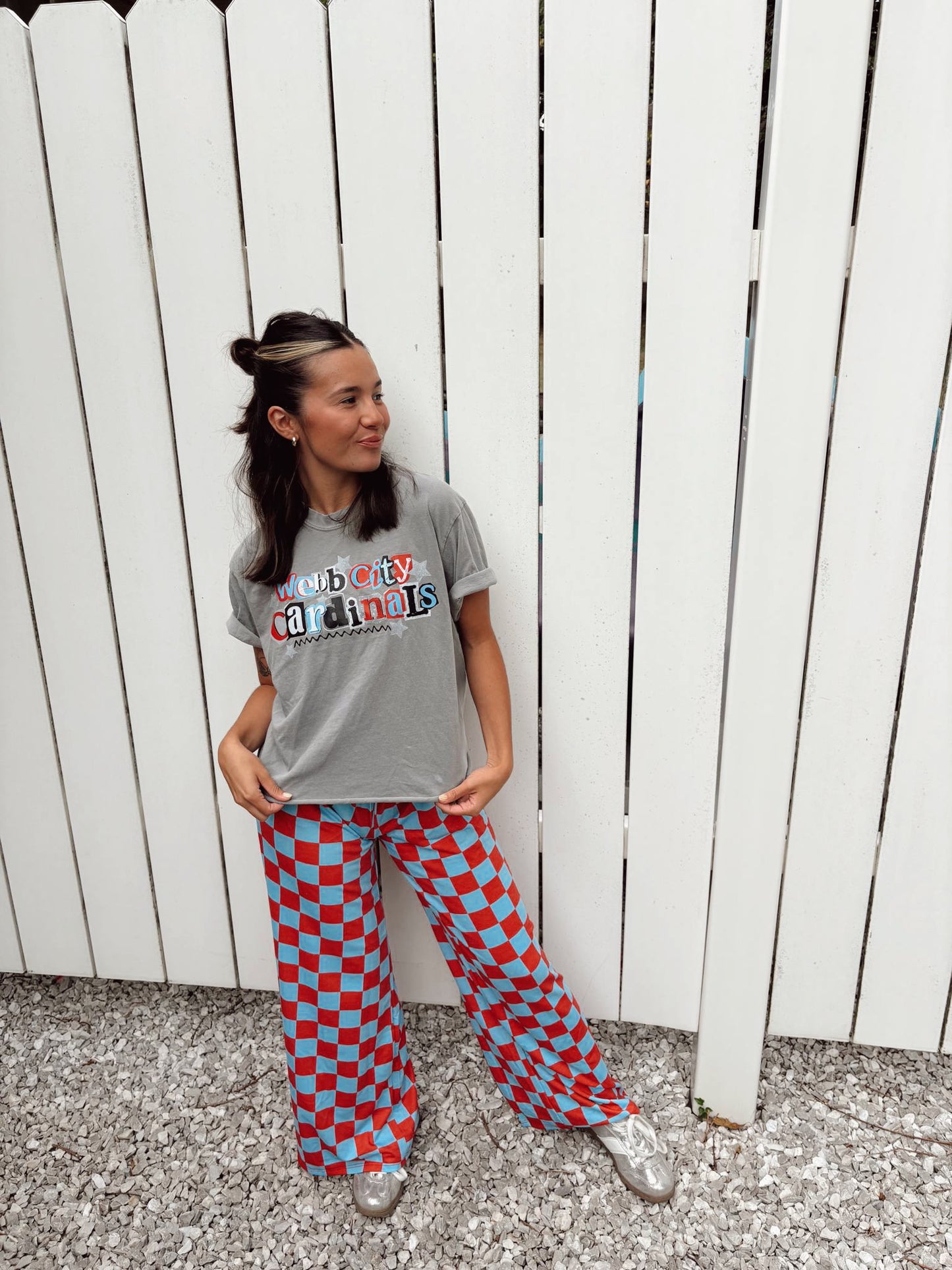 Checkered Knit pants