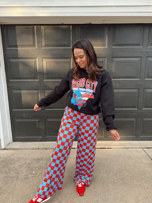 Checkered Knit pants