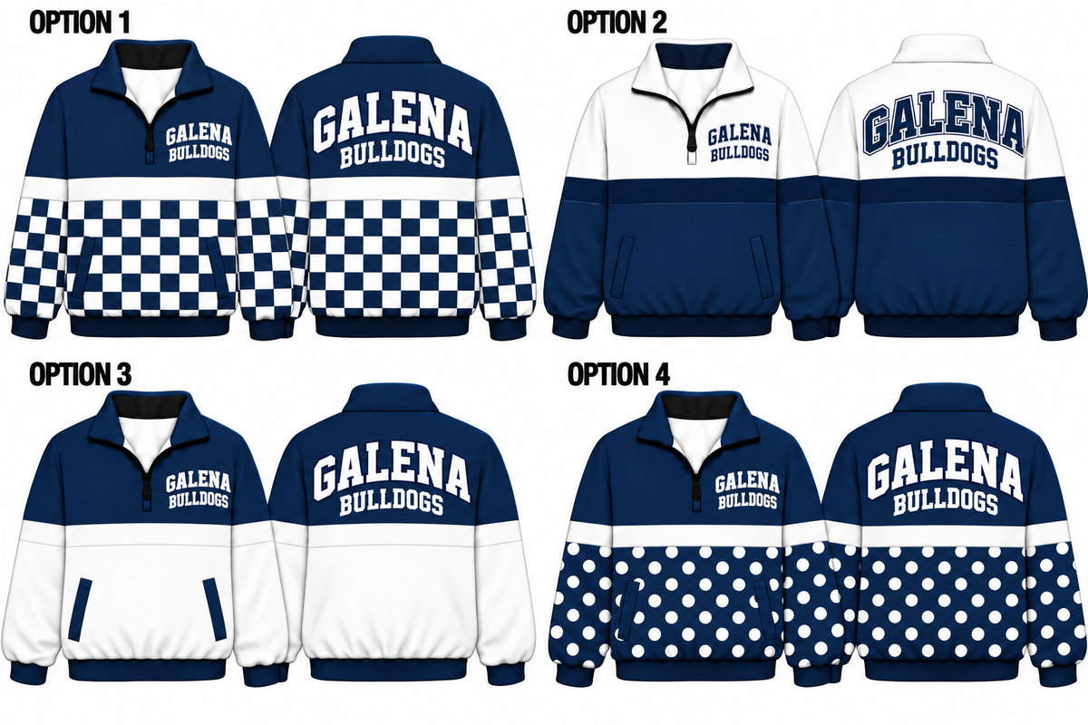 **preorder for Galena Bulldogs (TAT is 4-7 weeks)