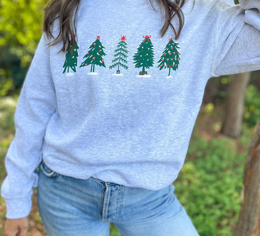 Christmas Tree Crewneck (front + back)